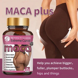 1 flacone capsula sollevamento anca Ultimate Maca gluteo butt enhancement pillole - Foto 1 di 9