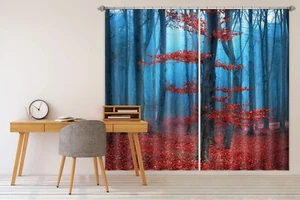 3D Rote Blätter H2205 Foto Blockout Vorhang Stoff Fenster Honey 2023 - Picture 1 of 7