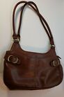 Unbranded Brown Faux Leather Buckle Handbag Purse w/ Snap and Zipper Section