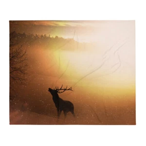 Manta temática alce Buck Deer decoración de cabaña naturaleza vida silvestre - Imagen 1 de 1