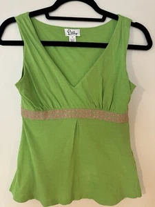 Lilly Pulitzer Top limettengrün & rosa Besatz Größe X Small XS - Bild 1 von 5