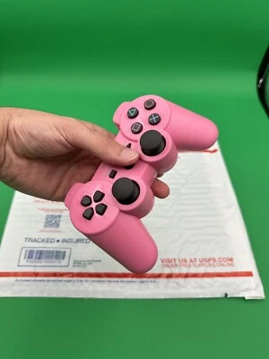 Controlador Inalámbrico Bubble Gum Rosa Bluetooth Para PS3 Personalizado con Cargador Foto 1 de 4