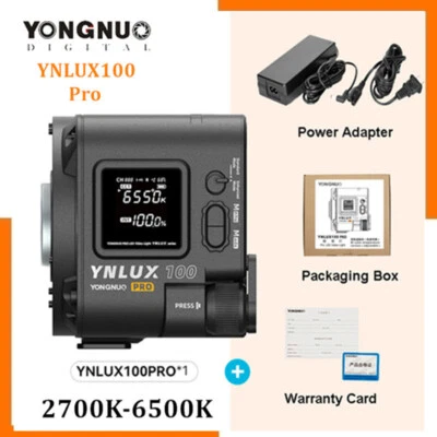 Yongnuo YNLUX100 Pro Hand Led Video Light Outdoor COB Balanced Light 2700K-6500K - Image 1 of 4