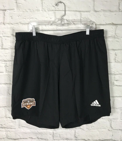 NEW Adidas Houston Dynamo FC Mens Black Shorts Size 2XL Cover