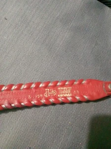 JUSTIN Sz 32 Red Top Grain Cowhide Weave Womens Belt Silver Buckle 3055R - Picture 1 of 5
