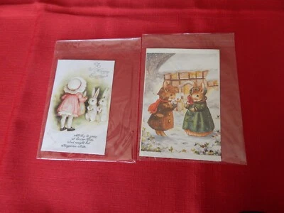 2 Vintage cards, Easter and Christmas - Image 1 of 2