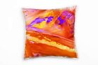 Abstrakt, rot, orange, lila Deko Kissen 40x40cm für Couch Sofa Lounge Zierkissen