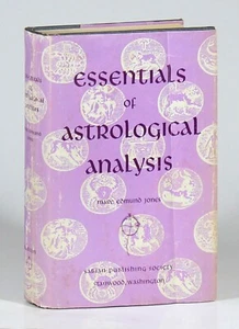 Essentials Of Astrological Analysis by Marc Edmund Jones HCDJ 1974 Printing - Foto 1 di 5