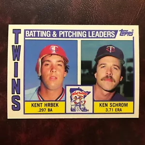 1984 Topps TIFFANY Set KENT HRBEK TWINS LEADERS #11 ** COME NUOVO ** ALTA QUALITÀ ** - Foto 1 di 2