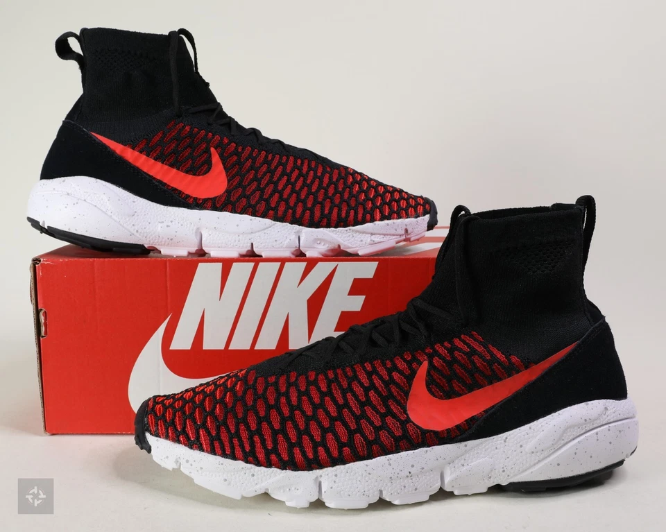 Nike Air Footscape Magista Flyknit Red Black Shoes Mens Size 10-12 (816560-002) - Image 1 of 4