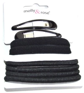 NEW Back to school Black school set of elastic hair bobbles and sleepies - Picture 1 of 1