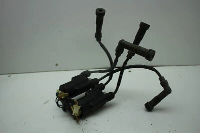 1981 HONDA CB750K 750 FOUR (#406) IGNITION COILS WITH LEADS AND CAPS - Image 1 of 4