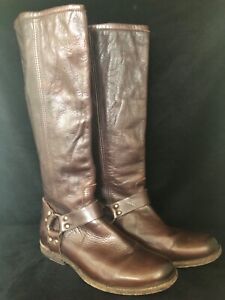Frye brown leather knee high boots size 9