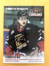 Bruin McDonald Signed Prince George Cougars WHL Card 2