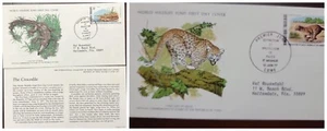 O) 1977 TOGO, WWF, ENDANGERED WILDLIFE, NILE CROCODILE, LEOPARD, FDC XF - Picture 1 of 1