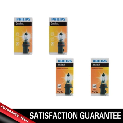 Bombilla de faro Philips 4 piezas para Dodge Ram 3500 1999-2001 haz alto + haz bajo Foto 1 de 2