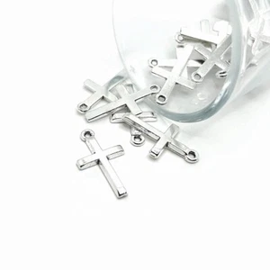 Cionondoli a croce 4, 20 o 50 pezzi BULK, argento antico - venditore USA - AS1265 - Foto 1 di 5