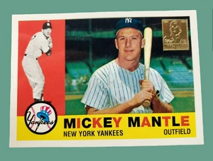 1996 Topps MICKEY MANTLE Commemorative Card #350 10/19 New York Yankees Reprint - Picture 1 of 11
