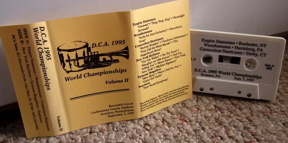 DCA 1995 World Championships cassette tape Long Island Sunrisers 1995 Brigadiers - Image 1 of 1