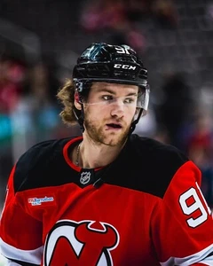 Dawson Mercer Mid-Game Portrait New Jersey Devils 8x10 NHL Hockey Foto - Bild 1 von 1