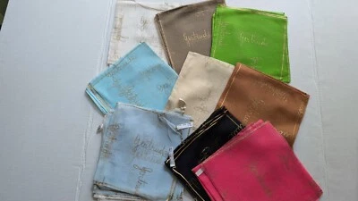 Vintage Silk Sheer Scarf Hand Painted Gold Name GERTRUDE French 1 Color Choice - Image 1 of 4