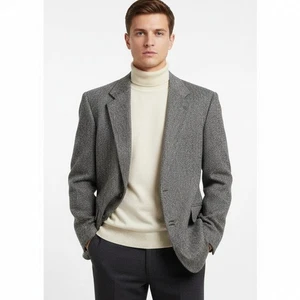 EUC Vintage Pendleton 70s Herringbone Tweed Sport Coat 42 Wool Academia Blazer - Picture 1 of 14