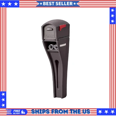 Combo Mail Master Streamline grande de resina conveniente sobre buzón de correo gris Foto 1 de 4