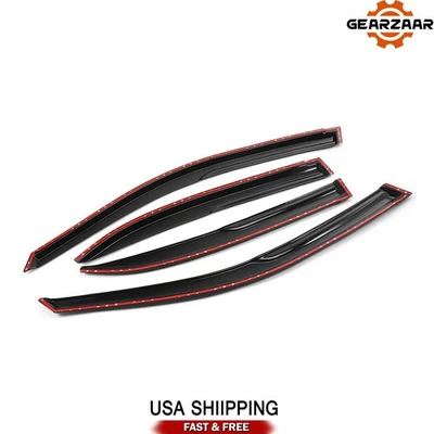Window Visor For Honda Civic 7th Gen 2001-2005 4pcs JDM Tape-on Mugen Style - Image 1 of 4