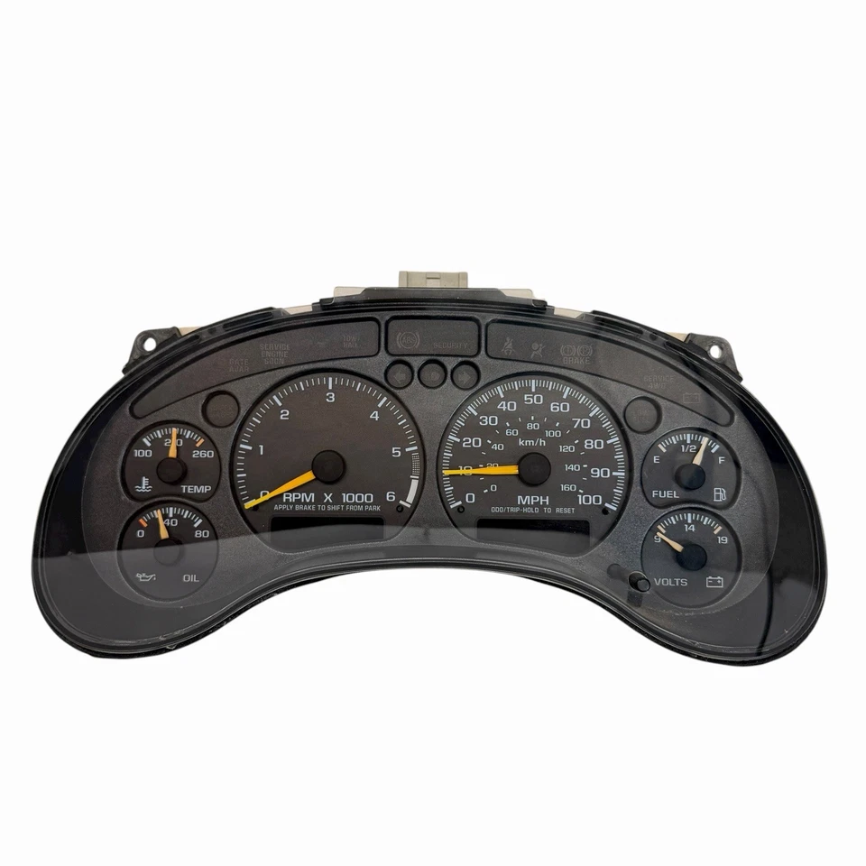 2000 Chevrolet Blazer Jimmy 4.3L painel de instrumentos velocímetro fabricante de equipamento original 16267425 - Imagem 1 de 4