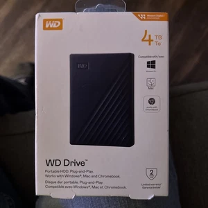 Western Digital WD Drive 4TB for Windows Mac Chromebook WDBCTC0040BBL-WEWM New - Picture 1 of 1