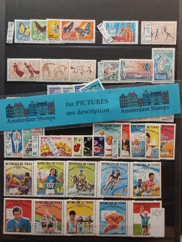 Tchad France muito bom estado coleção MNH em livro incl bons TÓPICOS + Top de gato alto! - Imagem 1 de 1