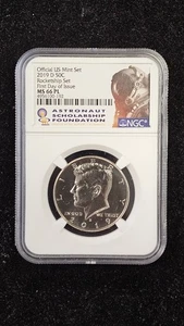 2019-D 50c Kennedy Half Dollar NGC MS 66 PL From Rocketship Mint Set - Picture 1 of 4