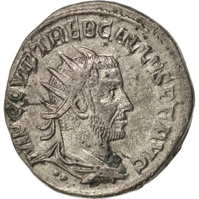 [#403347] Coin, Trebonianus Gallus, Antoninianus, 253, Antioch, AU, Billon, RIC: - Image 1 of 2