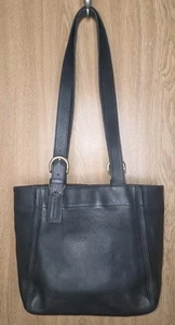 Coach 4157 Black Leather Shoulder Bag Vintage - Picture 1 of 5