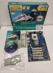 ASROCK K7VT6-C Computer Vintage Mainboard Sockel 462 DDR PCI AGP + BOX - Bild 1 von 5