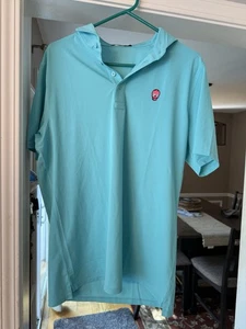 G/Fore Men's Short Sleeve Golf Polo Shirt L Teal Or Light Blue G Fore - Picture 1 of 3