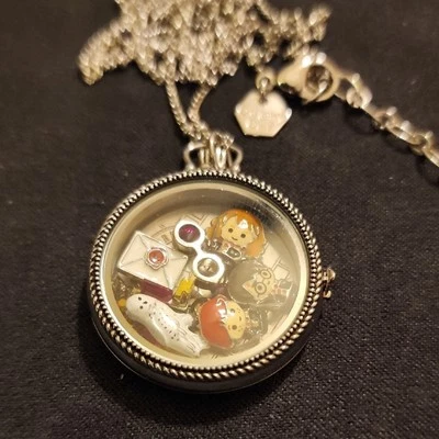 Origami Owl Silver Necklace with Intricate Locket Design - Image 1 of 4
