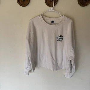 Felpa Old Navy Taking It Easy Club Graphic Crop taglia XXL  - Foto 1 di 9