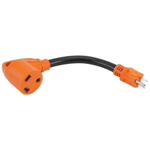 Cavo Adattatore Generatore a RV da 5-15P a TT-30R 1875W Cavo Alimentazione 12" Arancione - Foto 1 di 13