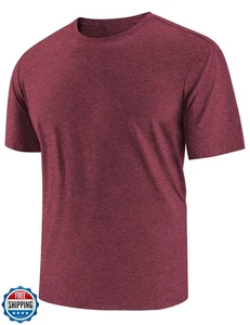 Herren T-Shirts Training Sport Dry Fit Shirts Kurzarm Gym Laufen Schwimmen A - Bild 1 von 5