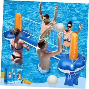 118" Pool Volleyball Set – Inflatable Volleyball Court with 2 Weight 118-inch - Picture 1 of 7