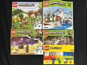 Lot Of 5 Lego Manuals Minecrafts 21120 21159 21151 21141 Lego Classic