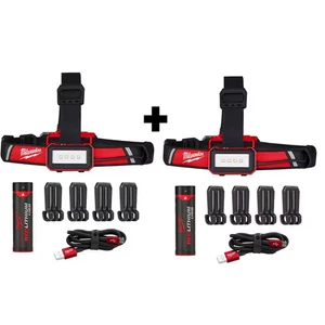 600 Lumens LED REDLITHIUM USB Low-Profile Hard Hat Headlamp (2-Pack) - Picture 1 of 10