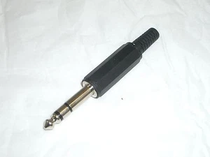 PHILMORE 524W 1/4in STEREO AUDIO PHONO PHONE PLUG CONNECTOR W/ STRAIN RELIEF - Picture 1 of 2