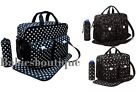 Black Multi Function  3PCs Baby Nappy Diaper  Changing Bags Set Mat 3  Designs NEW