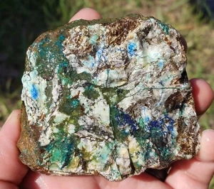 BLUE HORIZON AZURITE ROUGH FROM PERU MALACHITE CHRYSOCOLLA 276.9 GRAMS - Picture 1 of 6