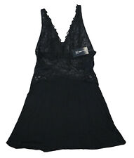 Inc International Concepts Ultra Soft Lace Knit Chemise Nightgown Black XS