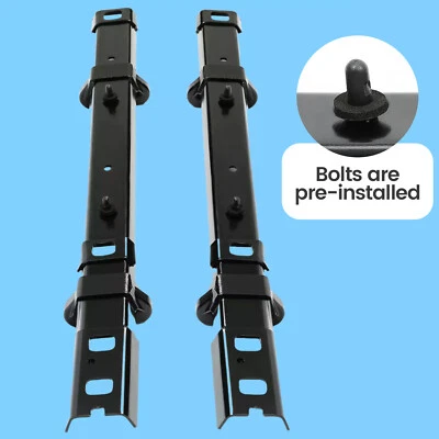 Soportes de oruga de piso negros 2 piezas para asiento de banco Ford Transit 2015-2024 para 2 personas Foto 1 de 4