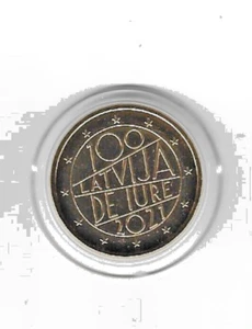 Letonia 2 euros 2021 - 100. Reconocimiento aniversario chapado en oro 24k - Imagen 1 de 1