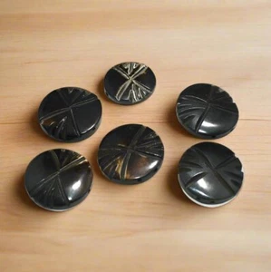 10 cuentas de hueso redondas planas de 23 mm - Imagen 1 de 8